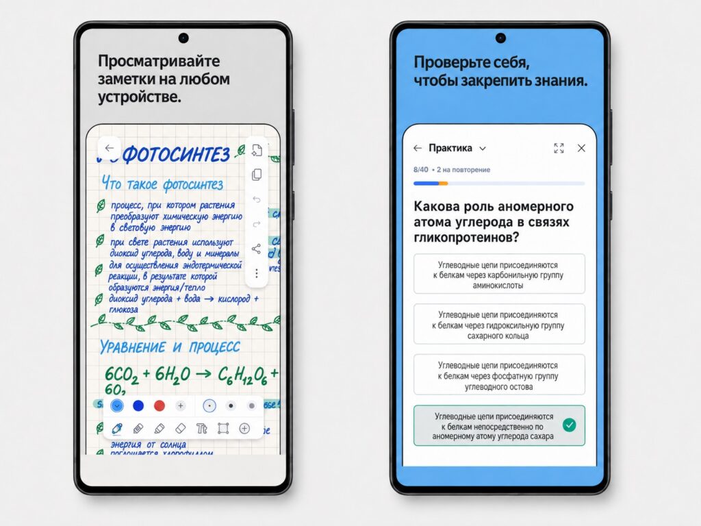 Notability note-taking app running on Android