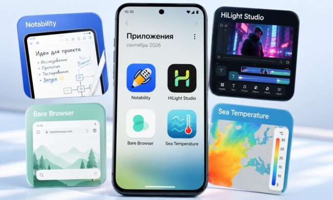 Four New Android Apps for September 2026: Notability, HiLight Studio, Bare Browser and Sea Temperature
