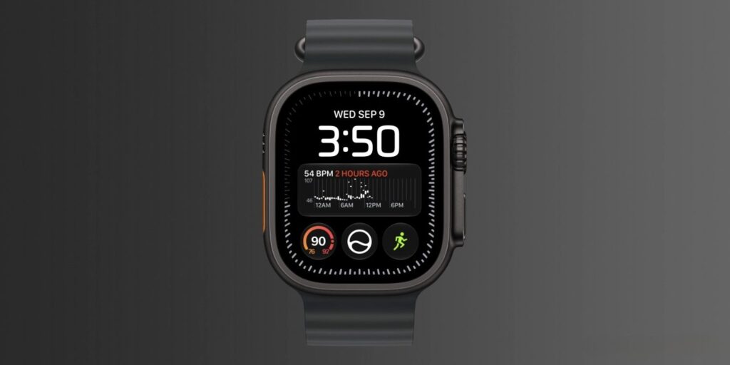 The Siri Modular face with widgets configured