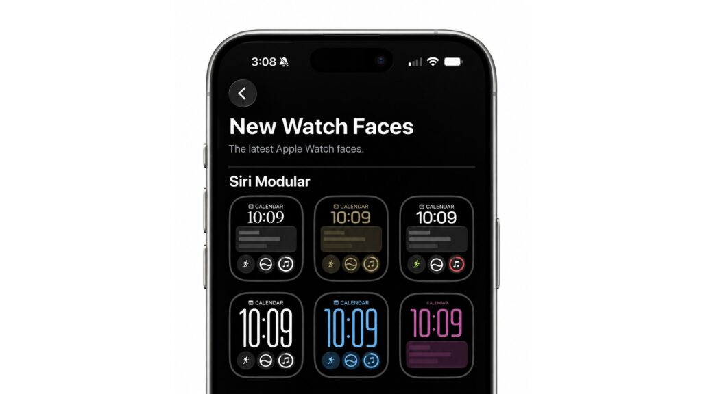 The Siri Modular face in the Watch app