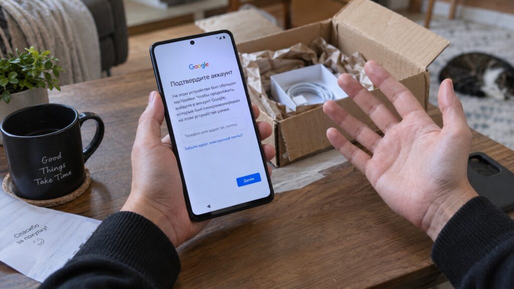 Account sign-in problems on a second-hand smartphone