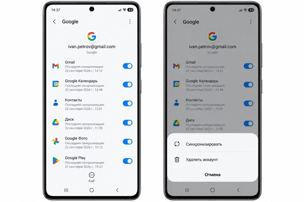 Removing the Google account before a reset