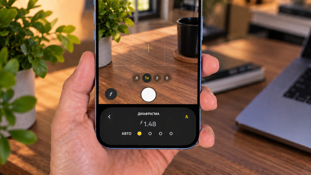 Choosing the opening size of the variable aperture on iPhone 18 Pro
