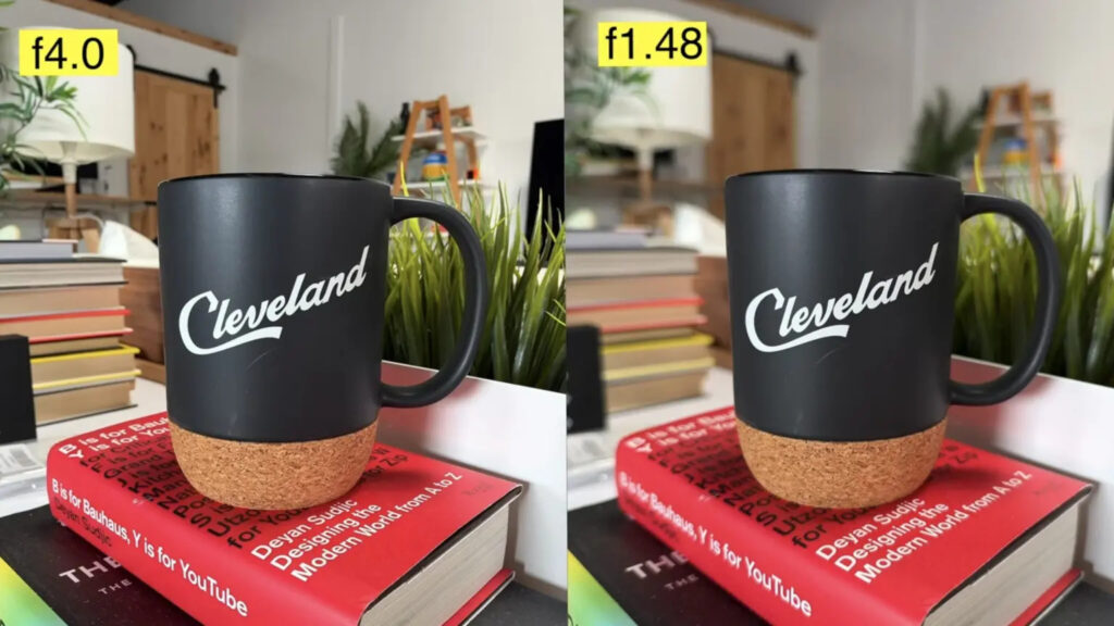 Example photo at different aperture values
