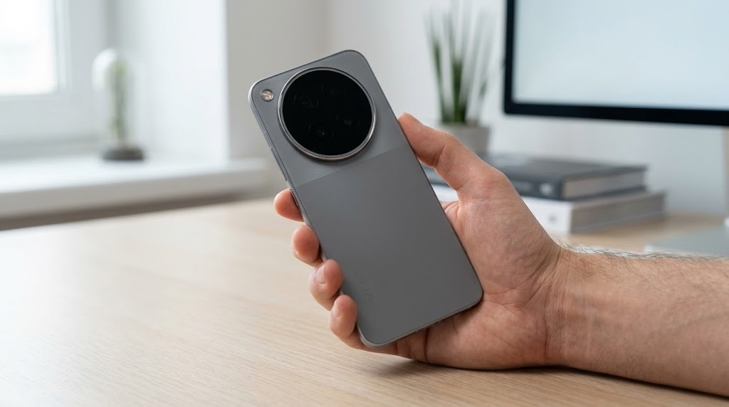 Compact vivo X500 Pro held in a hand