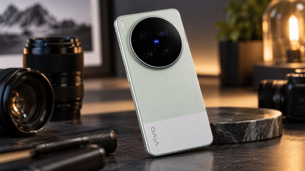 Expected design of the vivo X500 Ultra in green