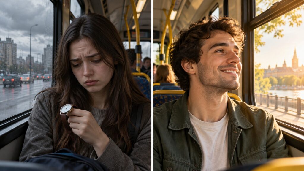 Travel time there and back feels different, and research has measured the gap