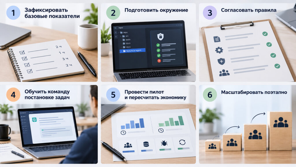 Step-by-step integration of AI into business processes