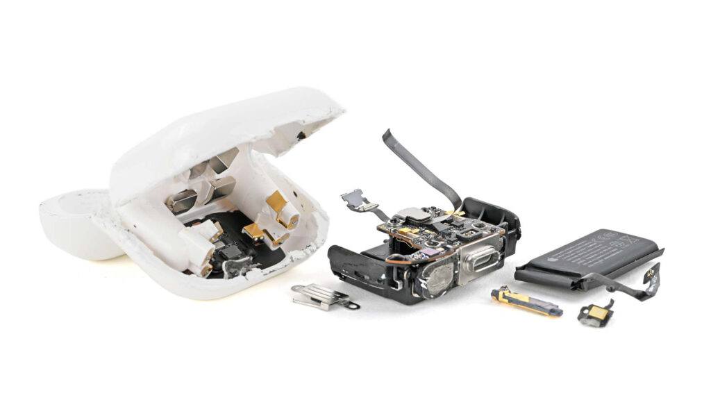 Removing the battery from the AirPods 5 case