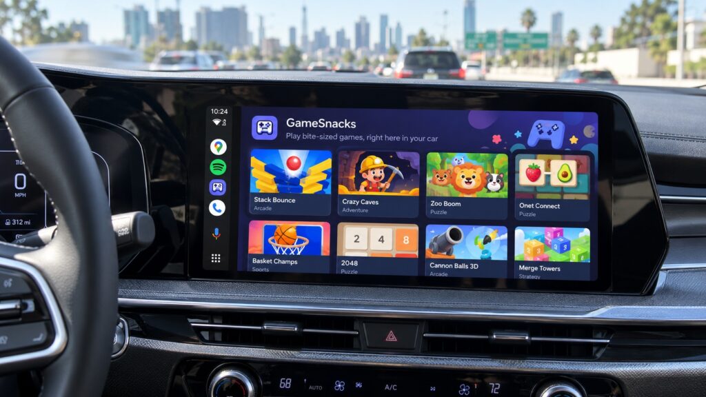GameSnacks browser games on Android Auto
