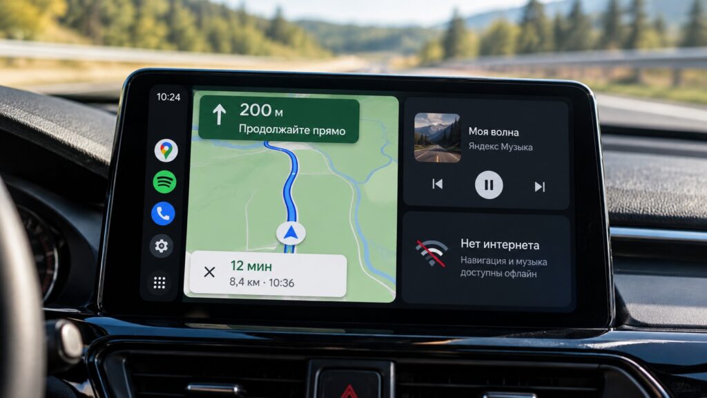 Android Auto working without an internet connection