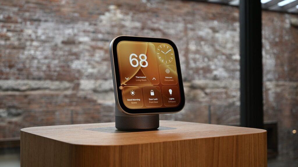 Apple HomeView screen with smart home tiles