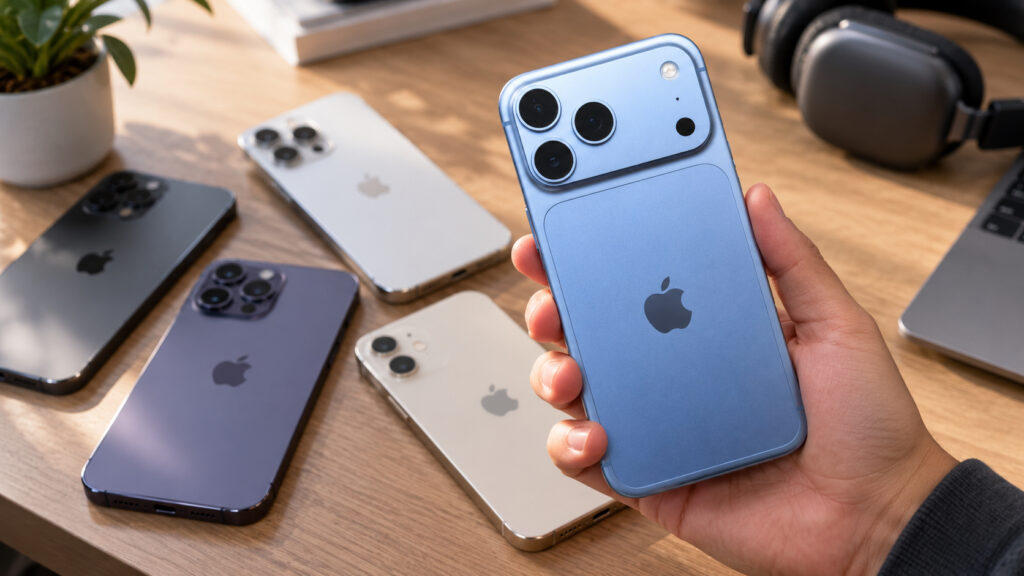 iPhone 18 Pro Max alongside older iPhones