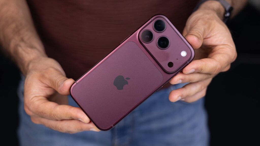 New iPhone 18 Pro Max in burgundy