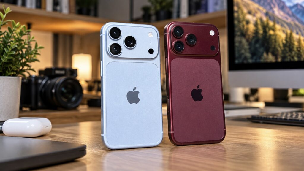 iPhone 18 Pro and iPhone 18 Pro Max side by side