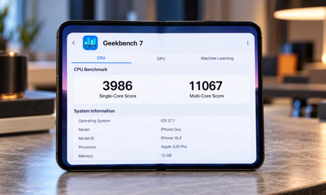 iPhone Duo Geekbench Results: Foldable Matches iPhone 18 Pro Max but Costs $700 More