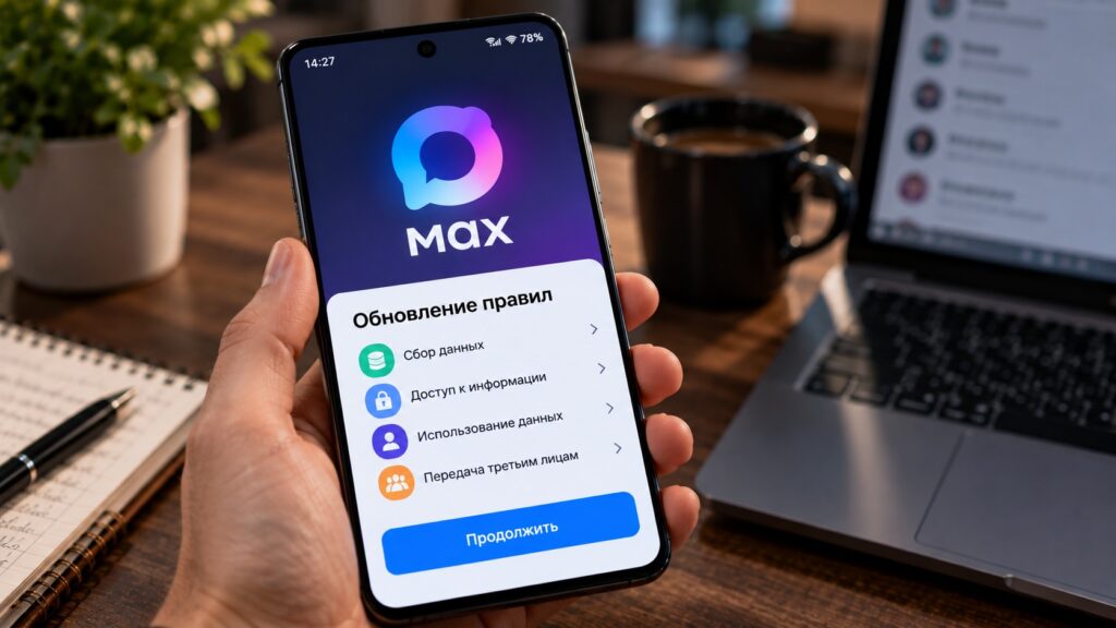 MAX messenger privacy policy update on Android