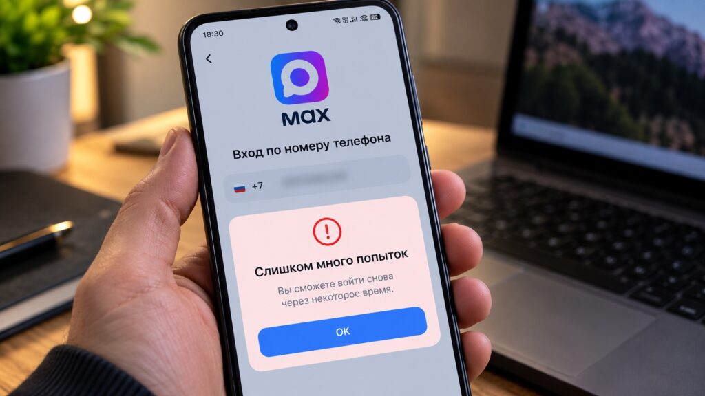 Login error in the MAX messenger on Android