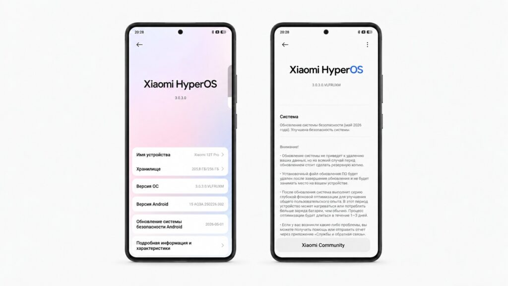 Updating a smartphone through the Settings menu