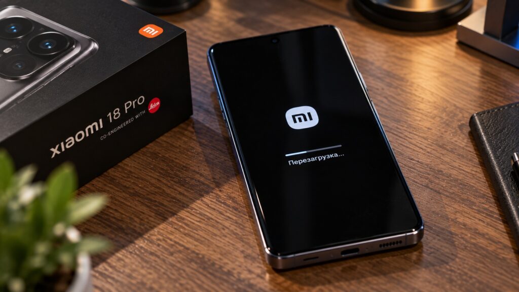 A Xiaomi 18 Pro during a forced reboot