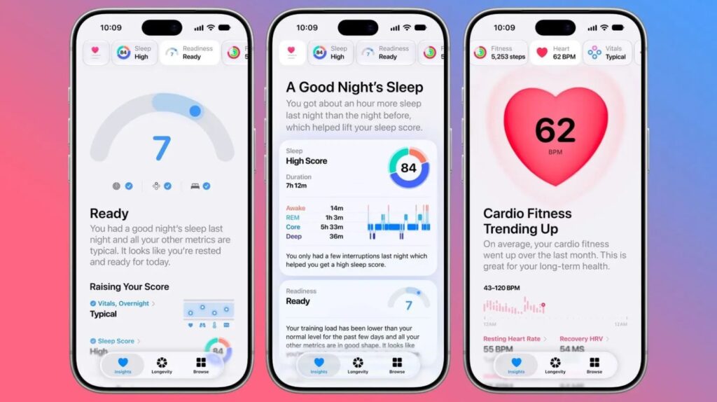 The redesigned Health app in iOS 27.2