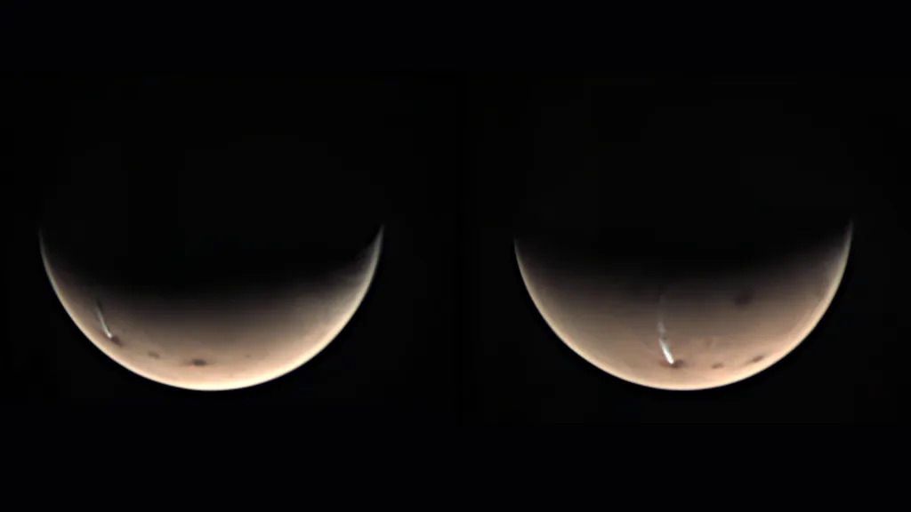 Mars Express has closely monitored AMEC since 2018. These images show the cloud appearing over several consecutive days in July 2020.