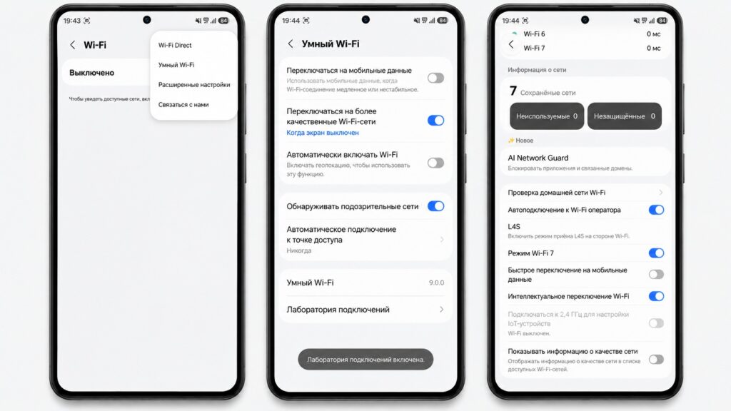 Accessing AI Network Guard settings