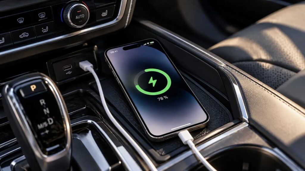 Connecting CarPlay with a cable
