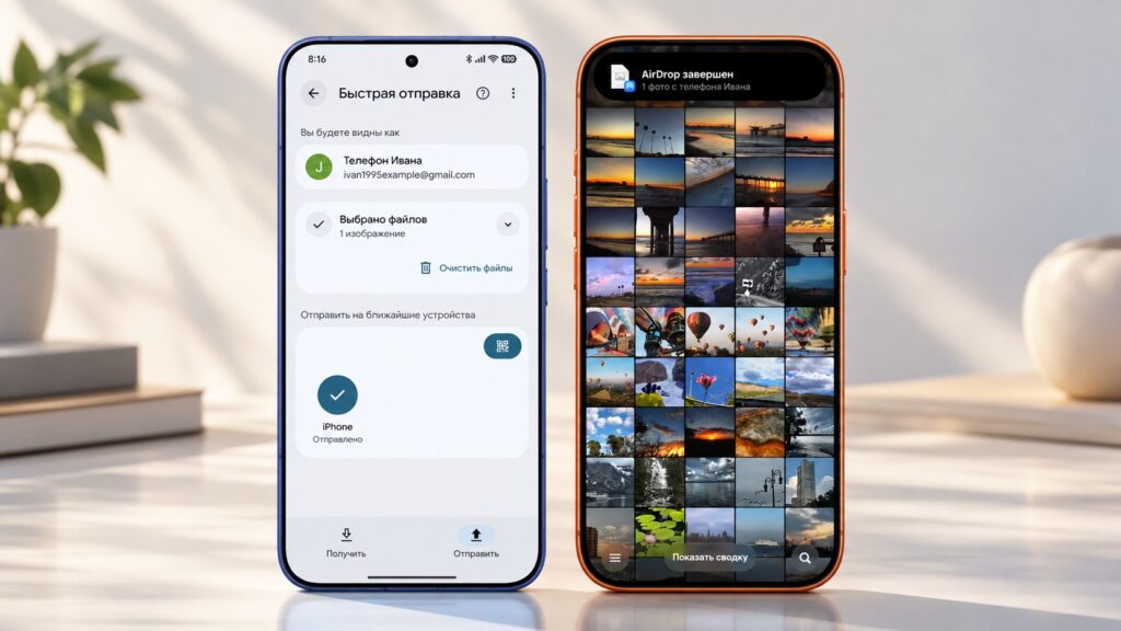 Sending a file from a Xiaomi phone to an iPhone