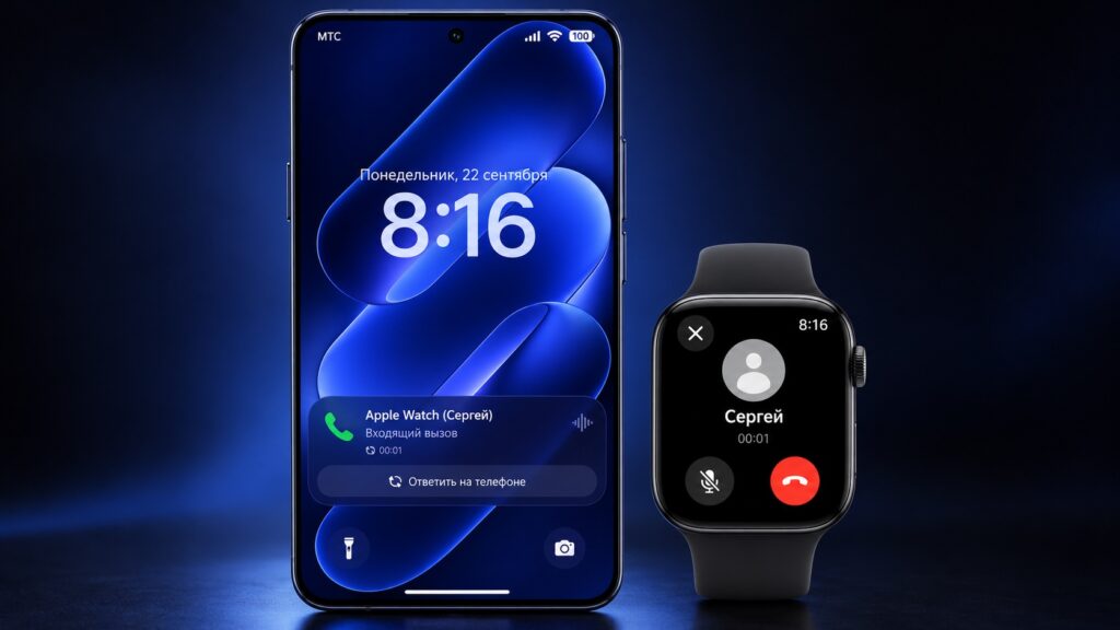 A Xiaomi smartphone working with an Apple Watch