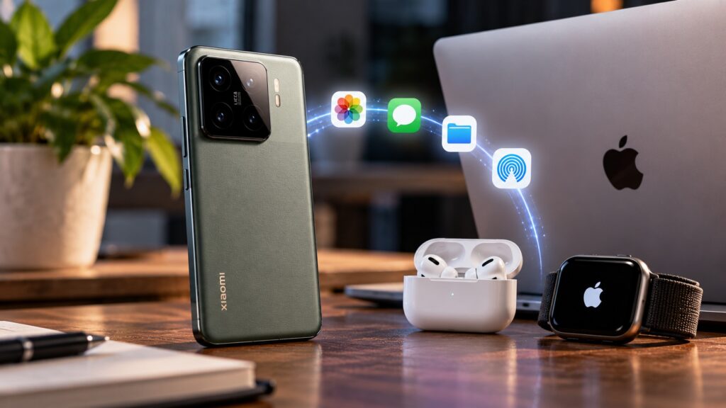 Illustration of Xiaomi and Apple device compatibility